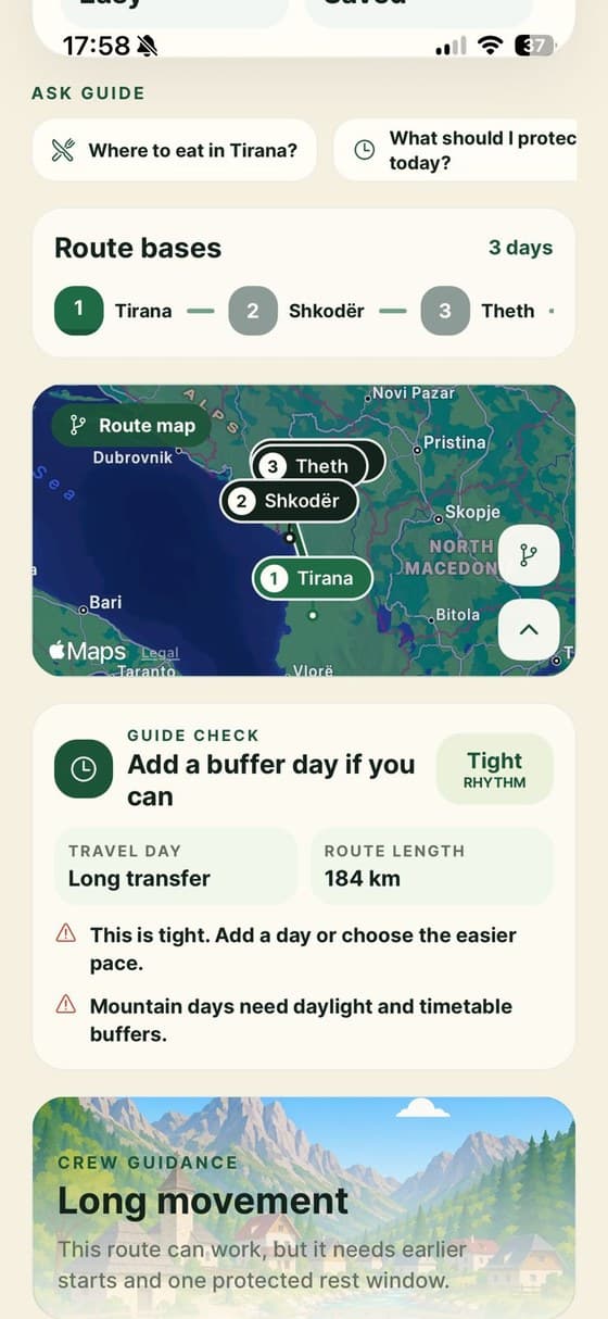 Map route